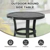 Outdoor-Beistelltisch aus Metall, 51 cm, rund, Schwarz Produktbild-Vorschau 4