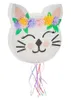 Kattentuut-piñata met bloemen, afmetingen 33 x 35 x 7,5 cm, Productafbeelding-voorbeeld 2