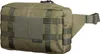 A green tactical hip pack with MOLLE webbing and a Velcro patch. Produktbild-Vorschau