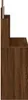 A close-up, side view of a wooden furniture piece, likely a cabinet or shelf, with a wood grain texture. Náhled obrázku produktu