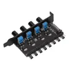 PC Fan Hub 8 kanálů, 4 otočné knoflíky, regulátor otáček Náhled obrázku produktu 3