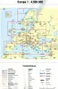 A map of Europe with a legend and grid overlay. Náhled obrázku produktu