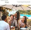 Parasol DARIA 300 cm avec pied déporté et housse de Voir les images du produit 3