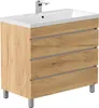 Stand-Badmöbel Waschplatz "Fellini 90" Eiche Gold Produktbild-Vorschau 3