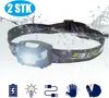 2 PCS LED Stirnlampe Scheinwerfer Kopflampe USB Produktbild-Vorschau 1