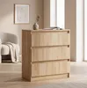 Commode moderne à 3 tiroirs | Meuble d'appoint blanc | Voir les images du produit 8