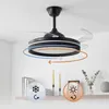 Stropný ventilátor s LED osvetlením, 4 sklopnými lopatkami Náhľad obrázku produktu 5