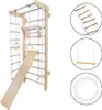Spielplatz indoor Sprossenwand holz "Numi Plus" + Turnringe Produktbild-Vorschau 1