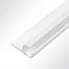 Lysel® Kederschiene Kederleiste Aluminium 45° weiß RAL 9016 Produktbild-Vorschau 1