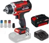 A cordless impact wrench kit with accessories, battery, and charger, displayed against a white background. Produktbild-Vorschau