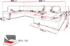 Sedací rozkládací souprava do U PHOENIX - šedá / černá, Náhled obrázku produktu 10