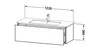 Waschtischunterbau L-CUBE 1220x481x400mm taupe supermatt Produktbild-Vorschau 2