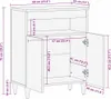 vidaXL Příborník s policí hnědý 60 x 33 x 75 cm masivní Náhled obrázku produktu 7