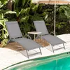 Lot de 2 chaises longues COSTWAY, chaises de jardin avec Voir les images du produit 2