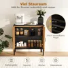 Credenza in rattan COSTWAY, mobile buffet boho, mobile Anteprima dell’immagine prodotto 4