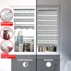 Doppelrollo ohne Bohren Klemmfix Rollos Grau Silber Zebra Produktbild-Vorschau 5