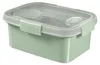 A green lunch box with a transparent lid and a gray seal. Náhled obrázku produktu