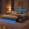 Lit rembourré INONEFT 160x200 cm avec éclairage LED et Voir les images du produit 2