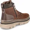 A brown leather boot with a side zipper and laces, shown from the side. Anteprima dell’immagine prodotto