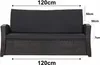 Bankkissen 120×50×50x7 cm schwarz – Sitzkissen für Produktbild-Vorschau 3