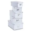 Zeller Boxen-Set, 5-tlg., Pappe, weiß 40x29x17 Produktbild-Vorschau 1
