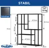 DanDiBo Nástěnná police Černý kov 90x75x20 cm 96635 Police Náhled obrázku produktu 2