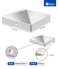 Pfostenkappe Pyramide Edelstahl 71 x 71 mm Zaunkappe Produktbild-Vorschau 2