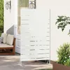 vidaXL Sichtschutz Weiß 100 x 50 x 180 cm Stahl Produktbild-Vorschau 3