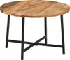 vidaXL Table basse 54x54x35 cm Bois massif manguier et fer Voir les images du produit 8