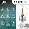 A product image for an LED lamp, showing technical specifications and a close-up of the bulb. Produktbild-Vorschau