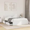 vidaXL Bettgestell mit Kopfteil ohne Matratze Weiß 120x190 Produktbild-Vorschau 2