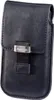 A black leather pouch for a phone or MP3 player. Produktbild-Vorschau