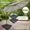 tillvex Sonnenschirm Taupe Ø 300 cm Ampelschirm Produktbild-Vorschau 8