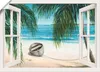 ARTland Poster Fensterblick - Karibik Größe: 130x90 cm Produktbild-Vorschau 1