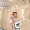 Nebesá na domčekovú posteľ 135x320 cm krémové bez zlatej Náhľad obrázku produktu 2