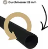 160 cm Metall Rohr Ø25 mm Schwarz Matt Treppengeländer Produktbild-Vorschau 8