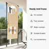 Vonkajšia roleta oranžovo-biela 100x270 cm látka a oceľ Náhľad obrázku produktu 9