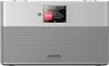A silver internet radio with a screen displaying station information. Anteprima dell’immagine prodotto