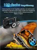 A close-up of a smartphone attached to a microscope lens, with a butterfly and flower in the background. Produktbild-Vorschau