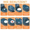 A collage of images showing the steps to use a dumpling maker. Produktbild-Vorschau