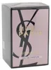 Rechteckige Verpackung des Yves Saint Laurent Mon Paris Eau de Parfum, rosa Vorderseite mit großem schwarzem YSL-Logo und goldener Schrift. Náhled obrázku produktu