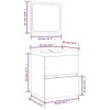 vidaXL Armoire sous lavabo avec lavabo miroir chêne Sonoma Voir les images du produit 6