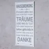 Wandbild 20x40cm Hausordnung Spruch Wandschild Danke Träume Produktbild-Vorschau 3