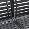Banc de jardin double noir 231 cm acier et WPC Voir les images du produit 9