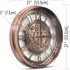 Samilito Wanduhr mit echtem Bewegungsgetriebe Zahnrädern Produktbild-Vorschau 3