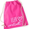 Huuraa Turnbeutel Leer verliebt 12 Liter Fuchsia Baumwolle Produktbild-Vorschau 1