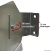 Close-up of a metal bracket with text annotations. Náhled obrázku produktu