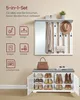 Schuhbank Wandgarderobe Set, Garderobe mit Spiegel, 10 Produktbild-Vorschau 9