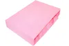 A folded pink fitted sheet on a white background. Produktbild-Vorschau