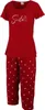 Damen Schlafanzug rot 3/4 Hose Caprihose Größe S Produktbild-Vorschau 5